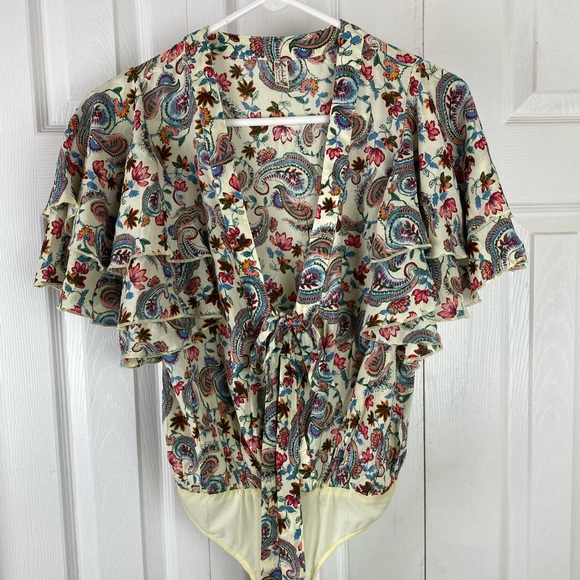 Free People Intimately XS Bodysuit Floral Print “Call Me Later” - Picture 4 of 10